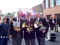 The 3 Amigo's Frank, Keith and Stewart have a group hug....Eeeh, do you remember the good old days?