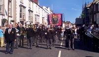 Marching back up to 'the County' on our return journey